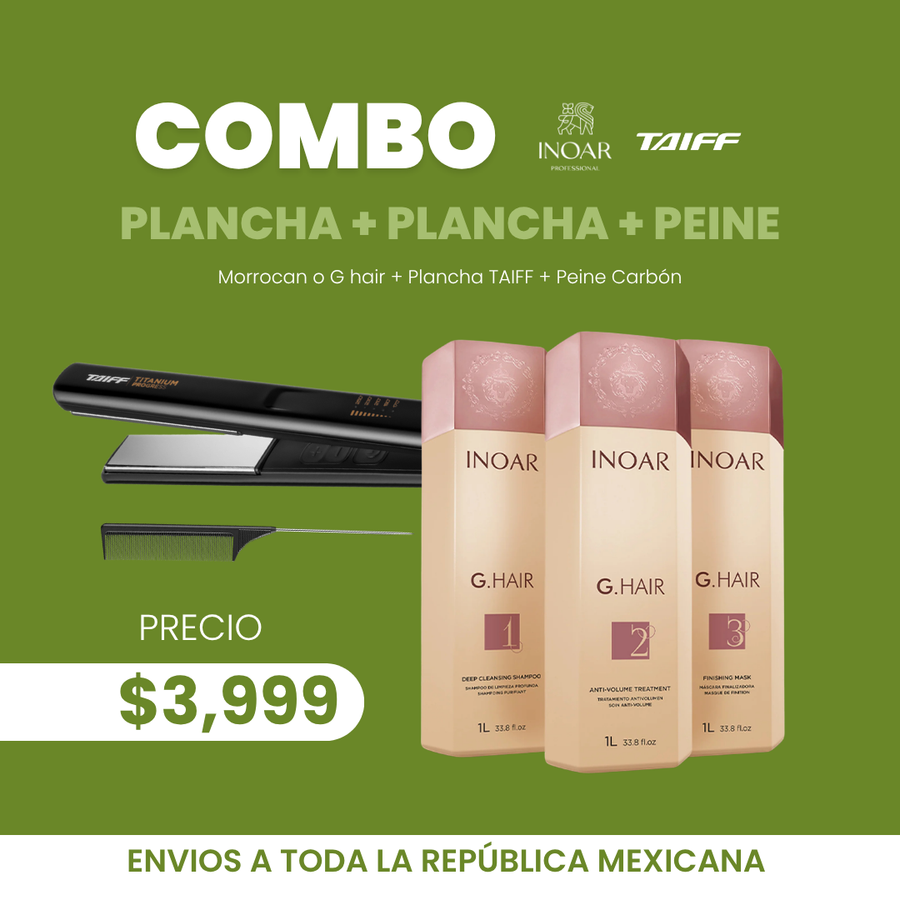 Sistema Completo de Alisado: Keratina + Plancha + Peine