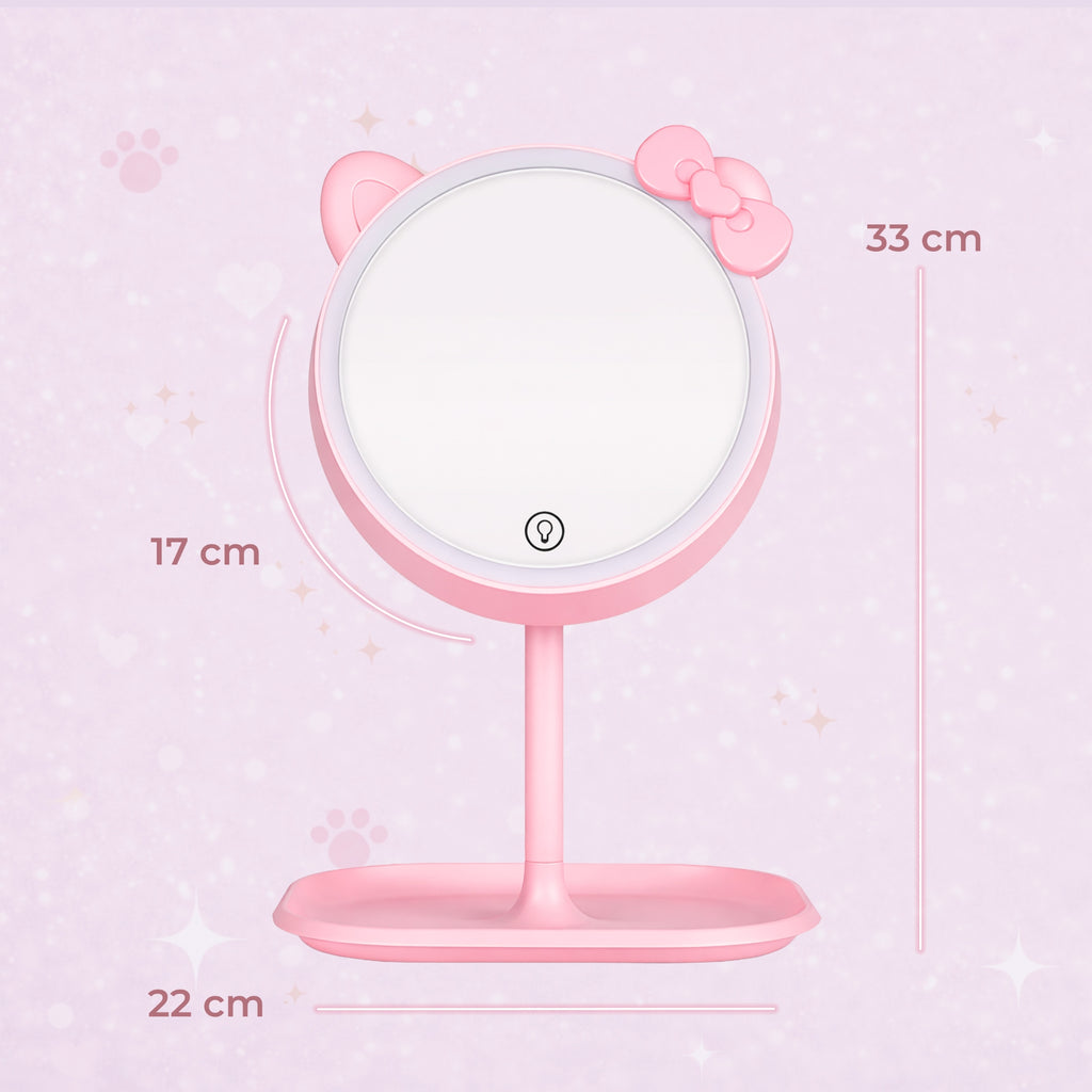 KITTY GLOW | ESPEJO CON LUZ LED