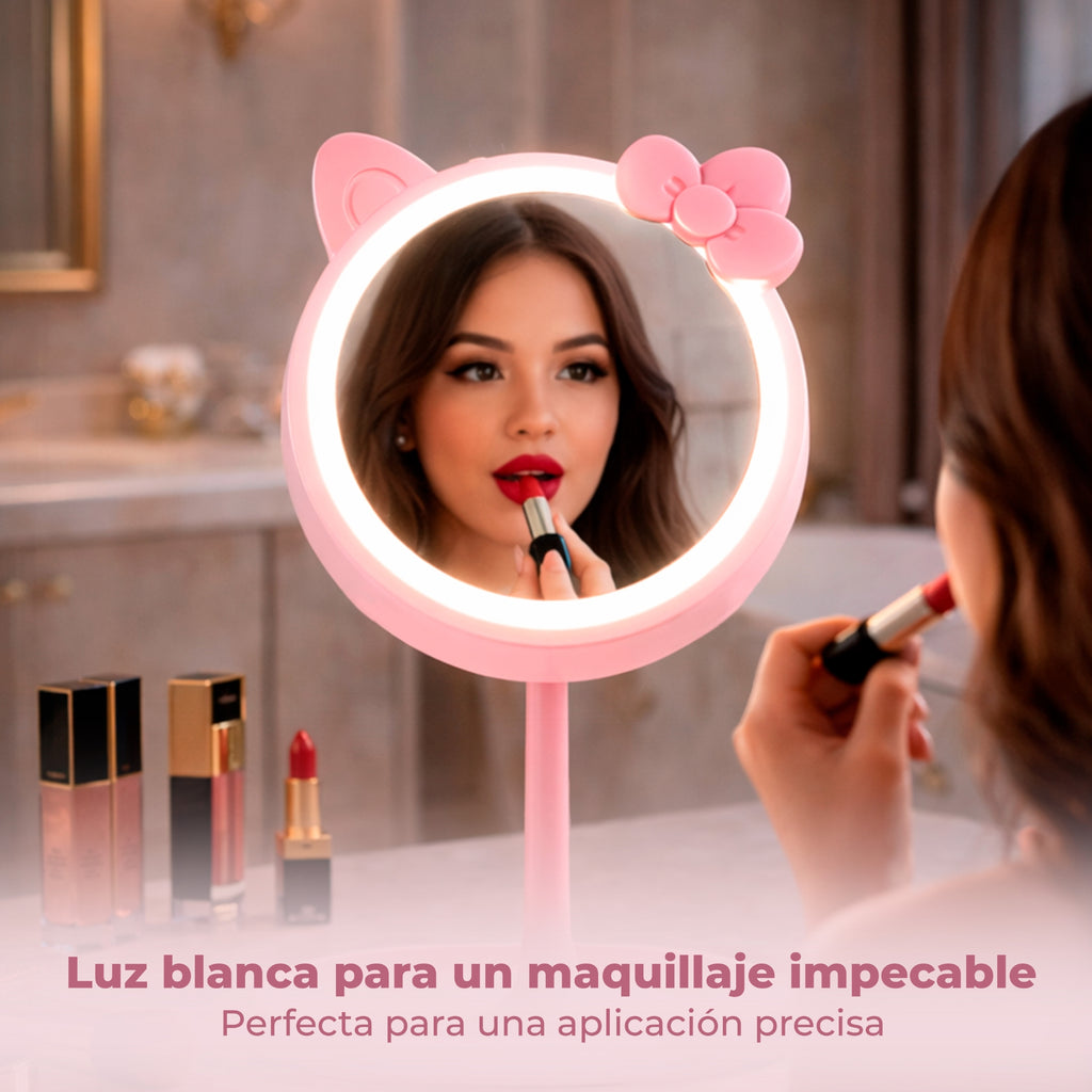 KITTY GLOW | ESPEJO CON LUZ LED