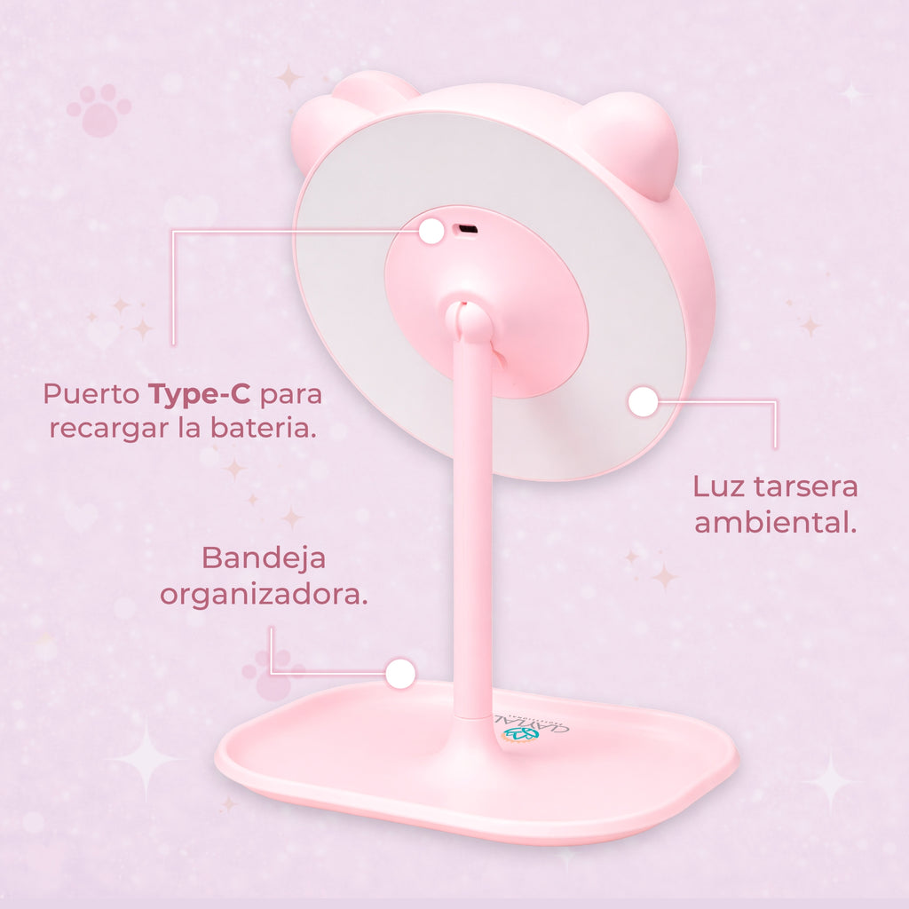 KITTY GLOW | ESPEJO CON LUZ LED