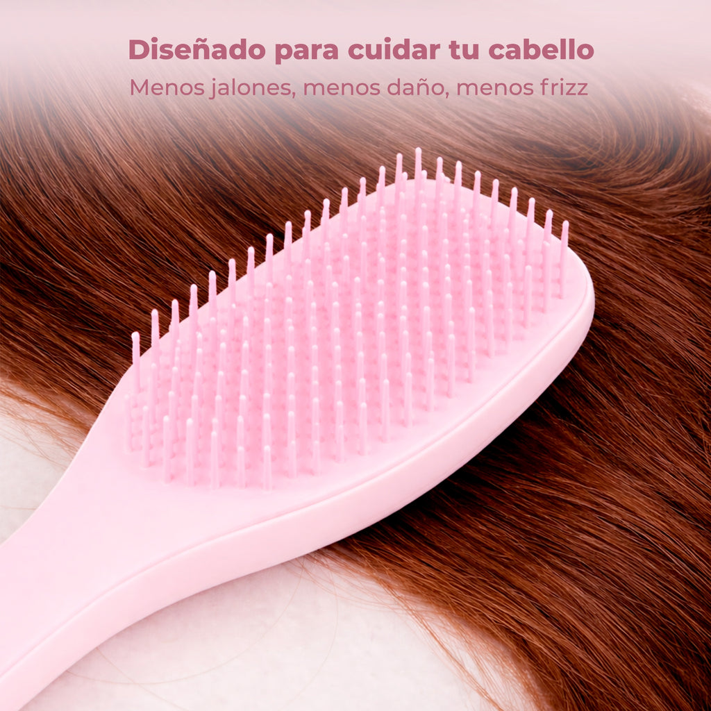 CEPILLO DESENREDANTE CON 2 PINZAS